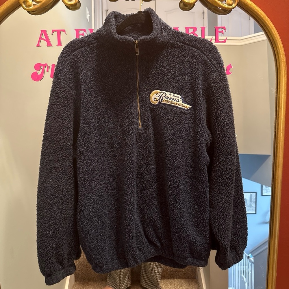 Vintage Saint Louis Rams Sherpa Fleece Quarter Zip